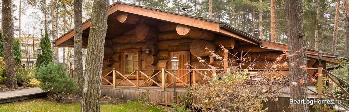 Cedar log bath houses